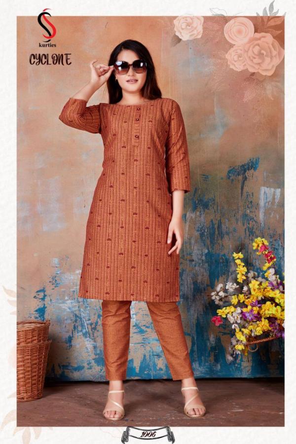 SS Cyclone Cotton Casual Wear Kuti With Bottom Collection 